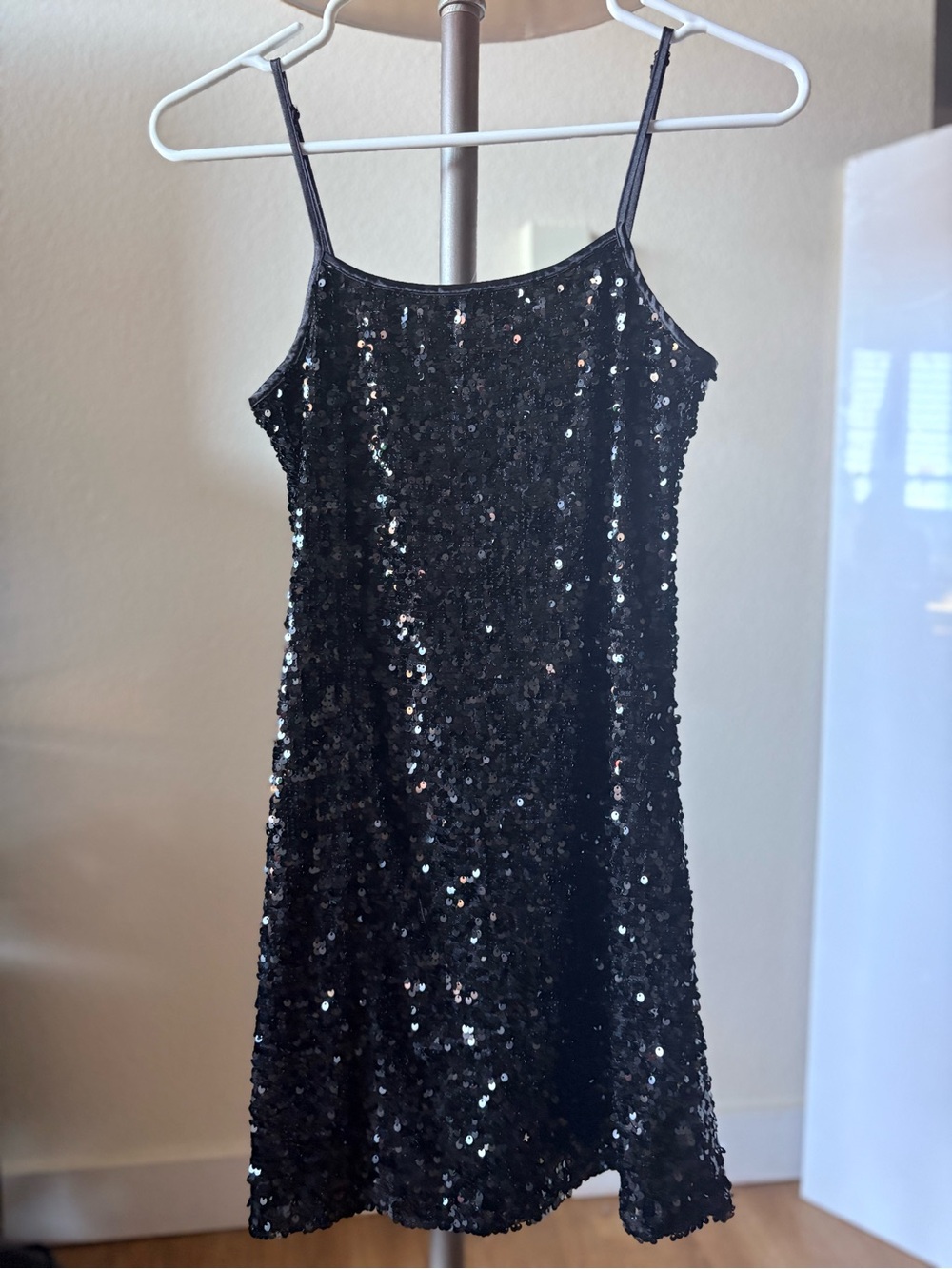 H&M Divided Black Sequin Mini Dress - Size XS (Excellent Condition)